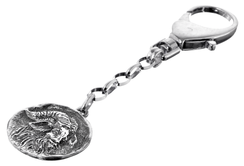 breloczek do kluczyków znak zodiaku koziorożec z grawerunkiem srebro 925