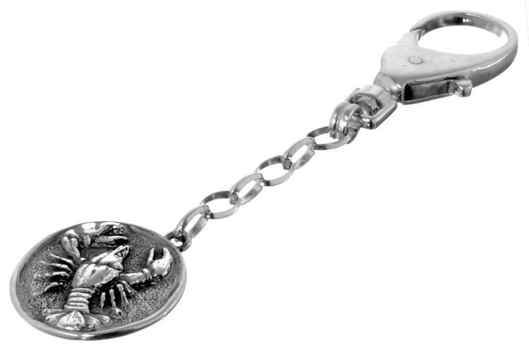 Breloczek rak ze srebra 925 - brelok znak zodiaku z grawerunkiem