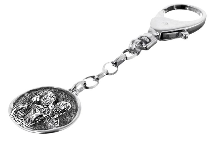 breloczek baran ze srebra z grawerunkiem breloczek znak zodiaku