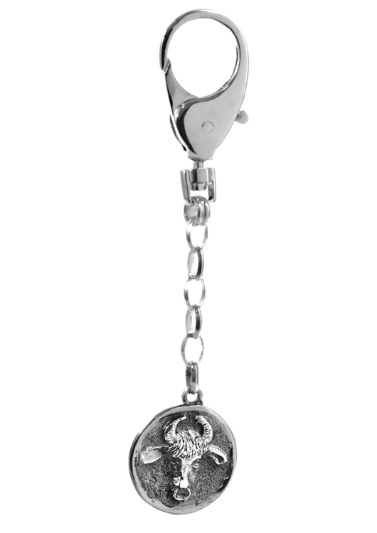 długi breloczek do kluczy znak zodiaku byk personalizowany prezent dla niej