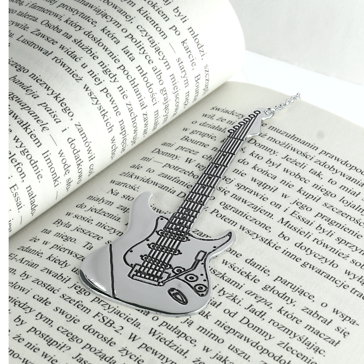 Zakładka gitara ze srebra 925 na personalizowany prezent