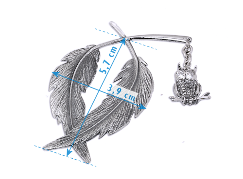 Personalizowana zakładka srebrna do książki piórka