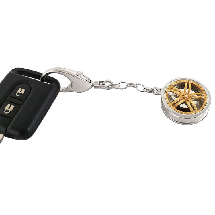 personalizowany brelok felga srebro 925 grawerowany prezent dla niego