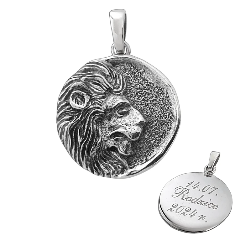srebrna-zawieszka-znak-zodiaku-lew-z-grawerem.webp