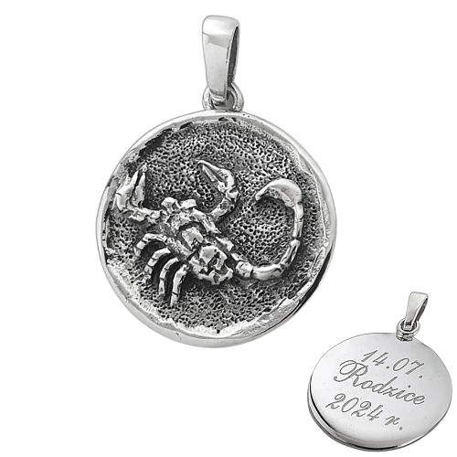 srebrna-zawieszka-znak-zodiaku-skorpion-z-grawerem.webp