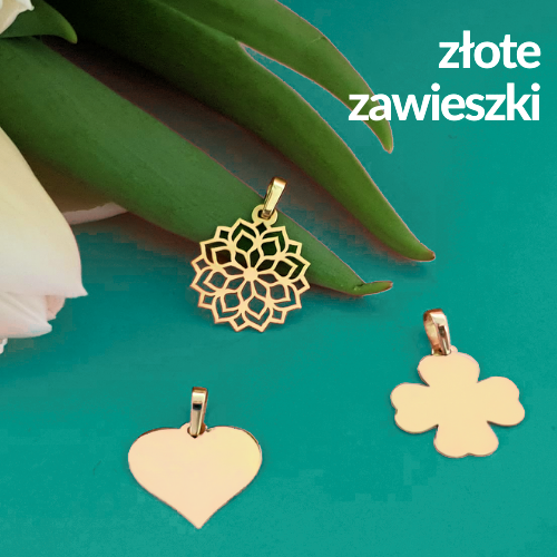 złote zawieszki