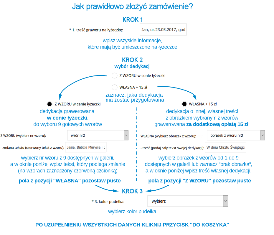 instrukcja grawer łyżeczka