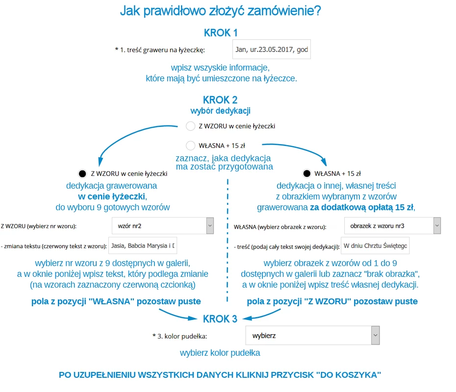 instrukcja grawer łyżeczka