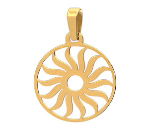 Zawieszka rozetka ażurowa- złote słoneczko